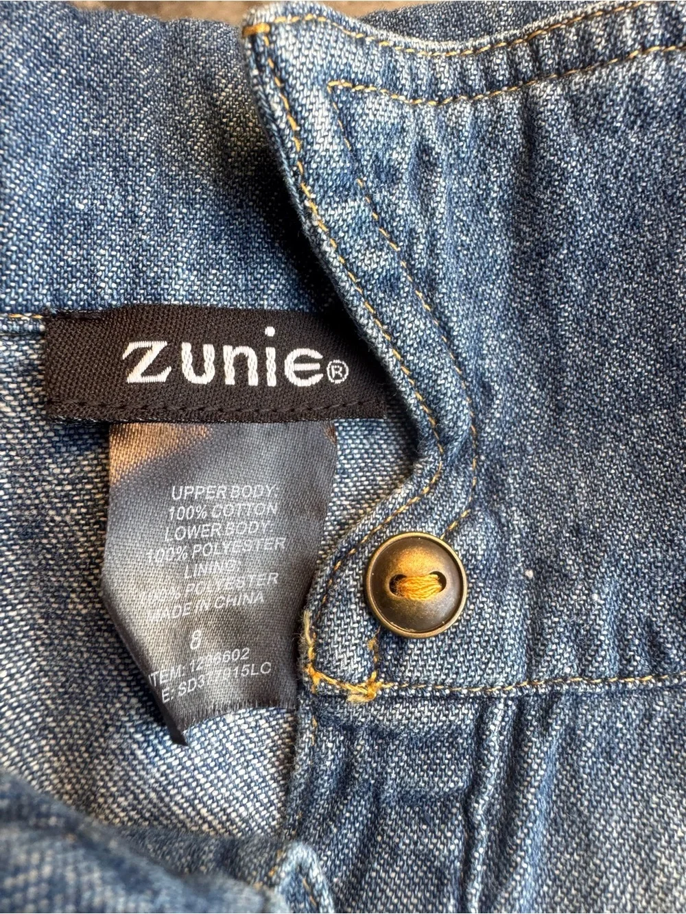 Zunie sleeveless denim